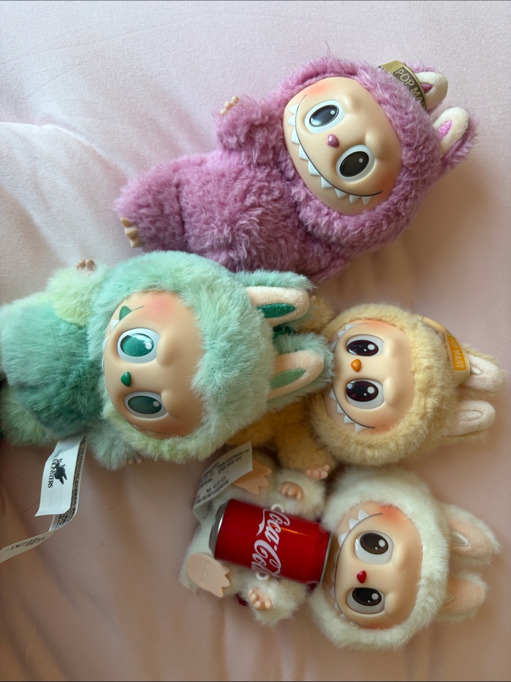 4 labubu dolls